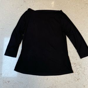 Boden cowl neck top, black, wool blend, size 10